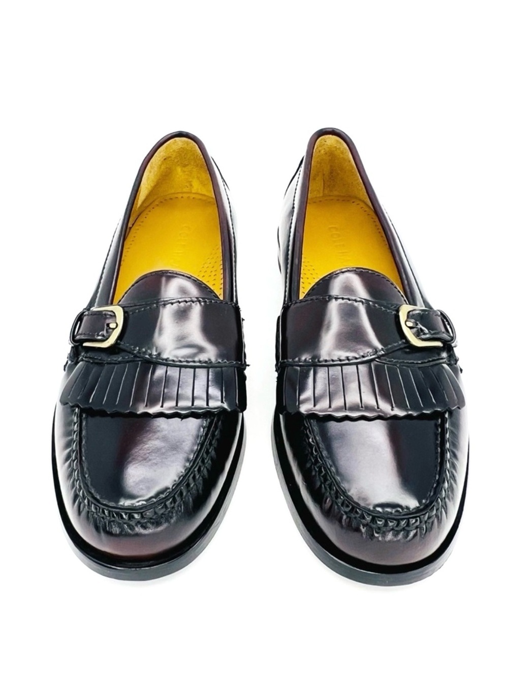 NEW Cole Haan Loafers Kiltie Buckle Burgundy Leather Mens /Boys Shoes Size 7 New